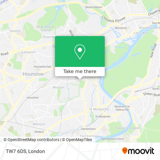TW7 6DS map