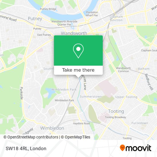 SW18 4RL map