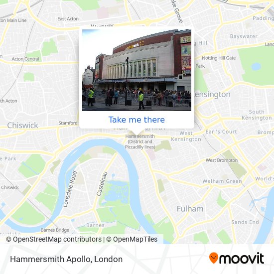 Hammersmith Apollo map