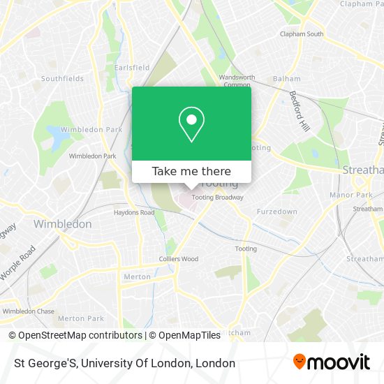 St George'S, University Of London map