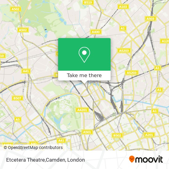 Etcetera Theatre,Camden map