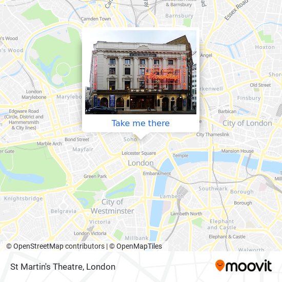 St Martin's Theatre map