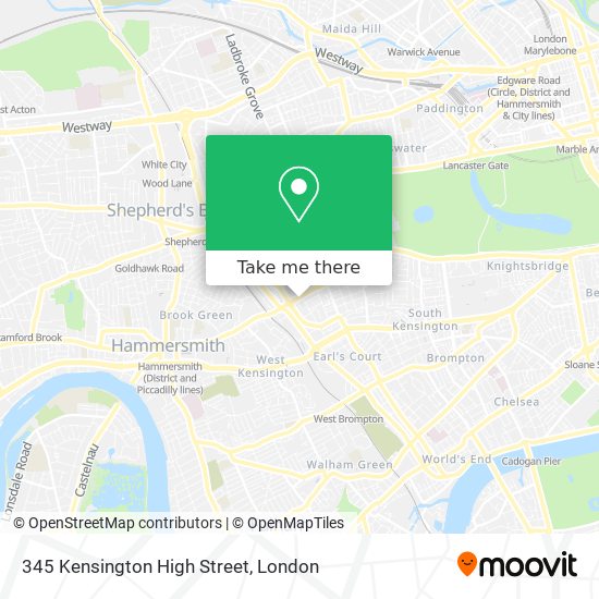 345 Kensington High Street map