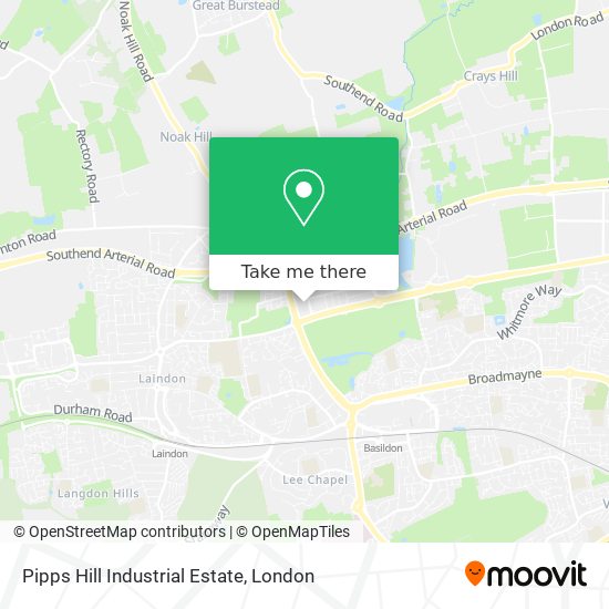 Pipps Hill Industrial Estate map