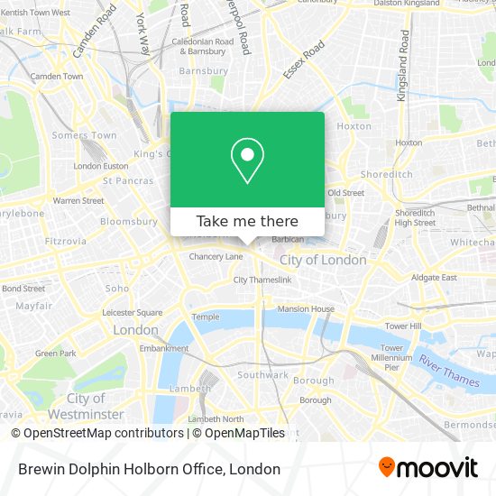 Brewin Dolphin Holborn Office map