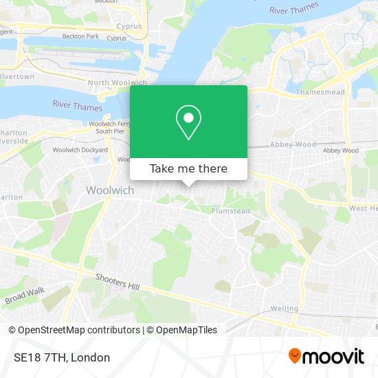 SE18 7TH map