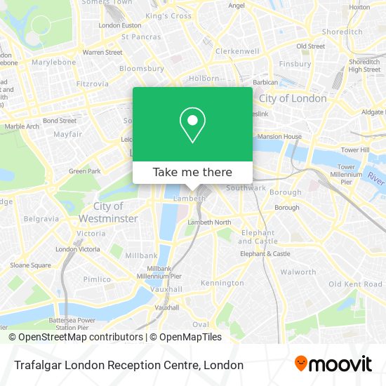Trafalgar London Reception Centre map