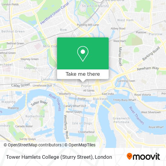 Tower Hamlets College (Sturry Street) map