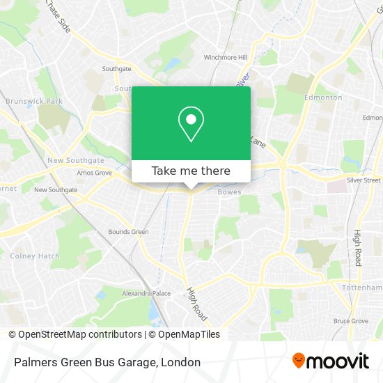 Palmers Green Bus Garage map