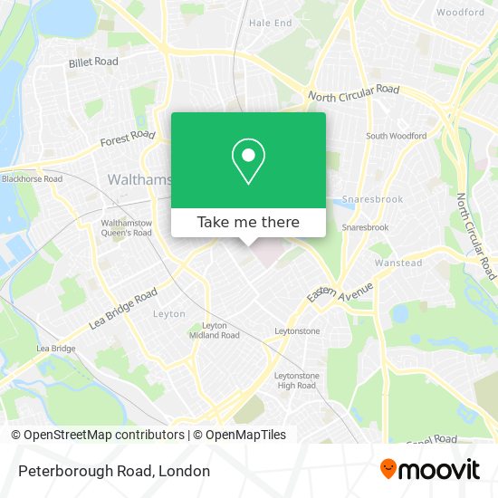 Peterborough Road map