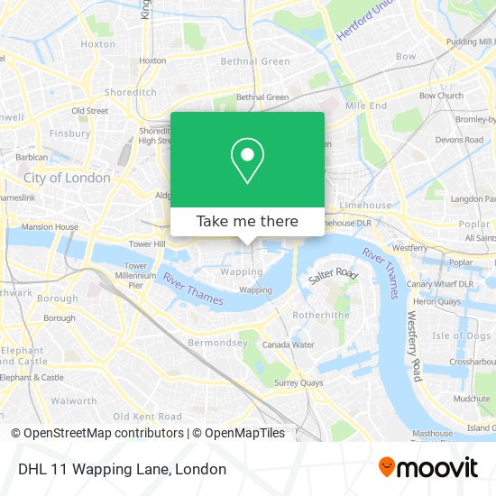 DHL 11 Wapping Lane map