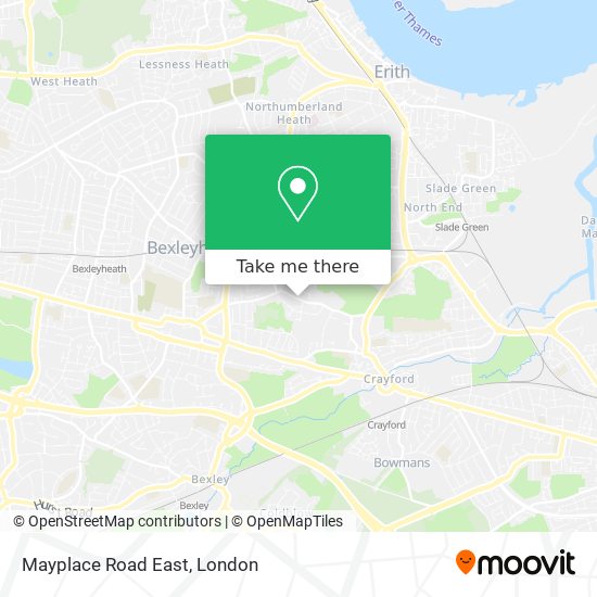 Mayplace Road East map