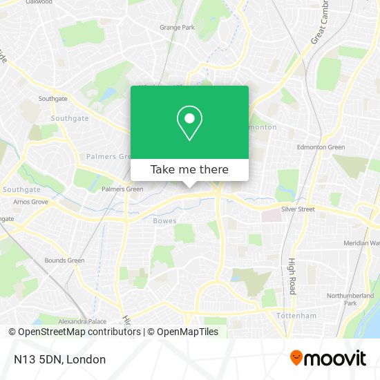 N13 5DN map
