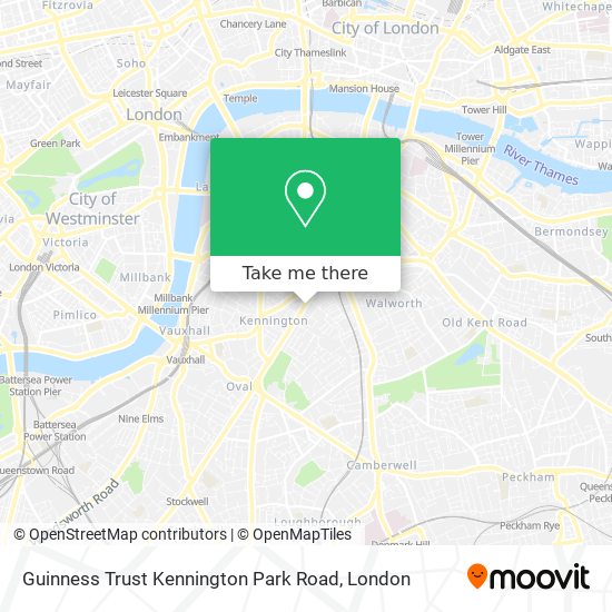 Guinness Trust Kennington Park Road map