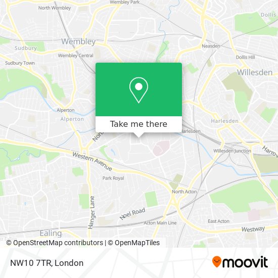 NW10 7TR map