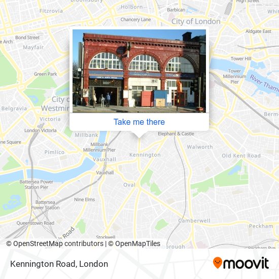 Kennington Road map