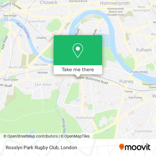 Rosslyn Park Rugby Club map