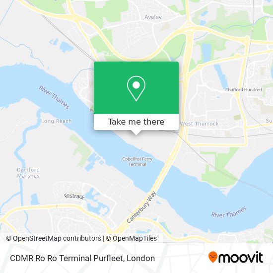 CDMR Ro Ro Terminal Purfleet map