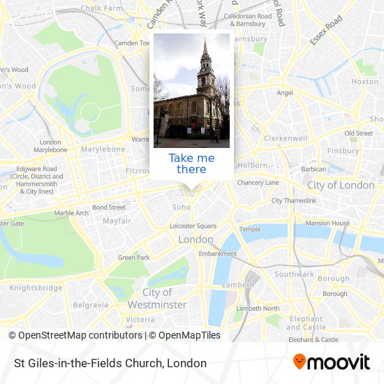 St Giles-in-the-Fields Church map