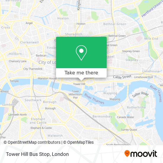 Tower Hill Bus Stop map