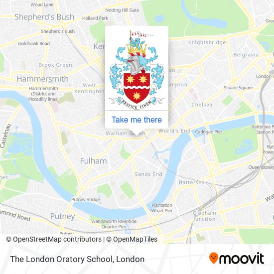 The London Oratory School map