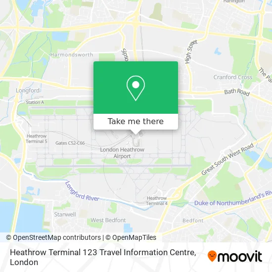 Heathrow Terminal 123 Travel Information Centre map