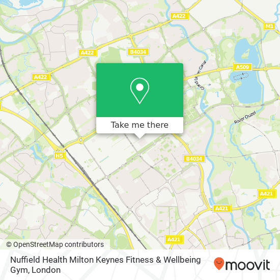 Nuffield Health Milton Keynes Fitness & Wellbeing Gym map