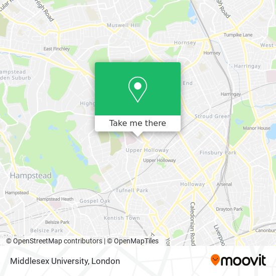 Middlesex University map