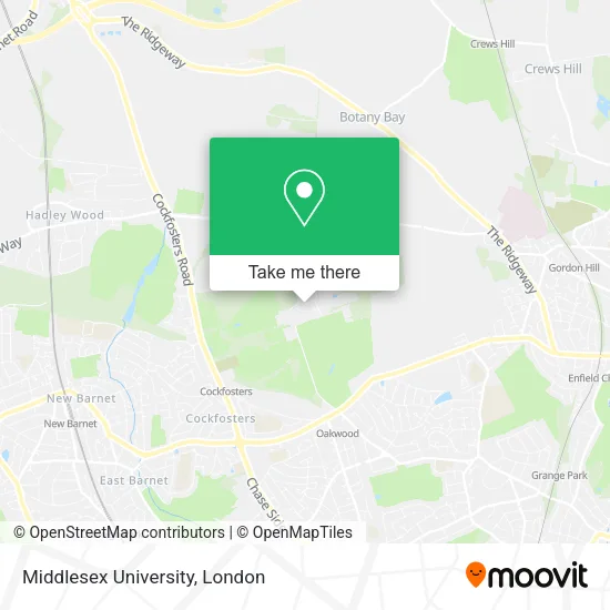 Middlesex University map