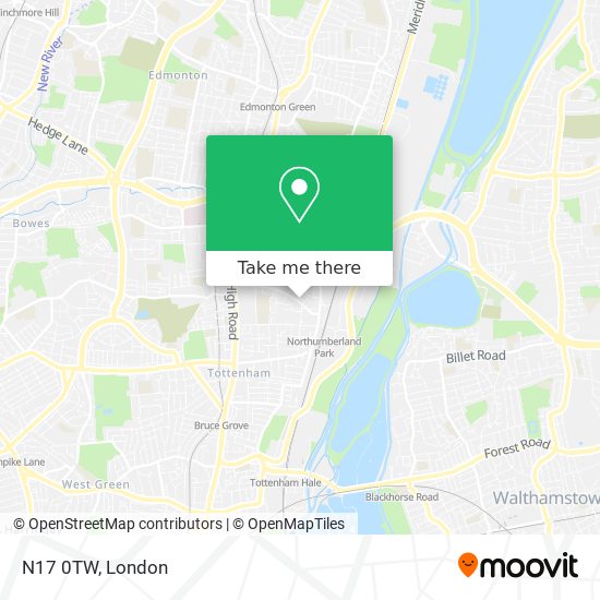N17 0TW map
