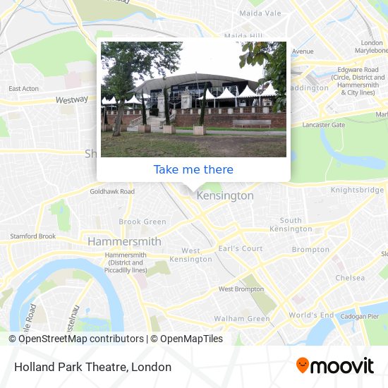 Holland Park Theatre map