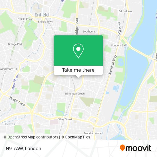 N9 7AW map