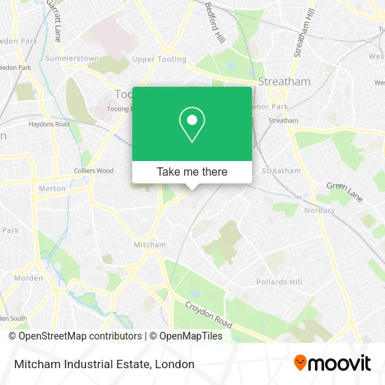 Mitcham Industrial Estate map