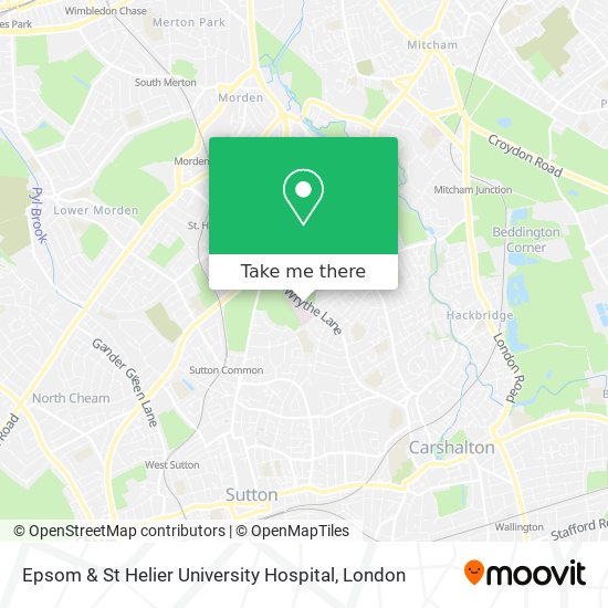 Epsom & St Helier University Hospital map