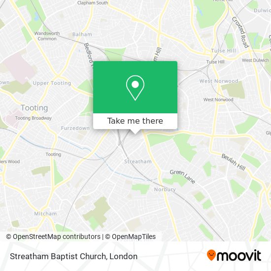 Streatham Baptist Church map