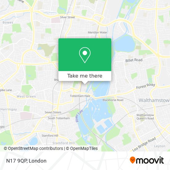 N17 9QP map
