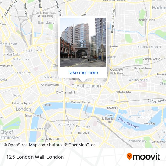 125 London Wall map