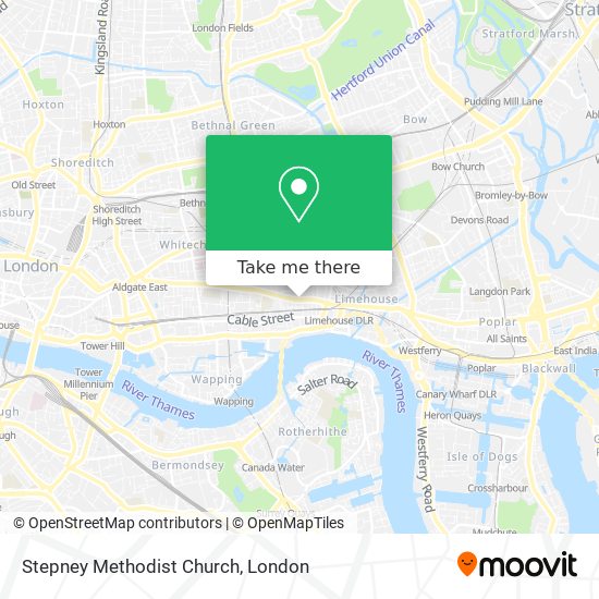 Stepney Methodist Church map