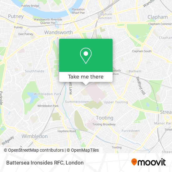 Battersea Ironsides RFC map