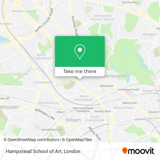 Hampstead School of Art map