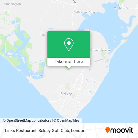 Links Restaurant, Selsey Golf Club map
