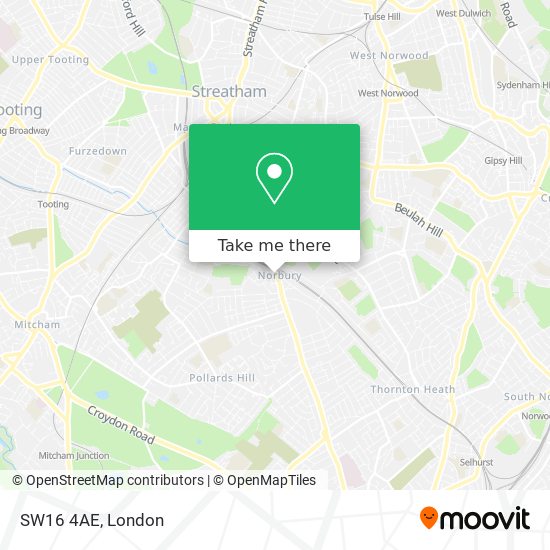 SW16 4AE map
