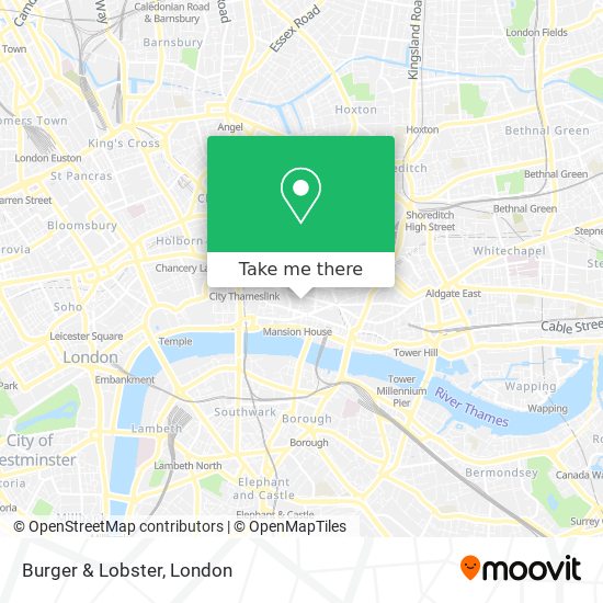 Burger & Lobster map