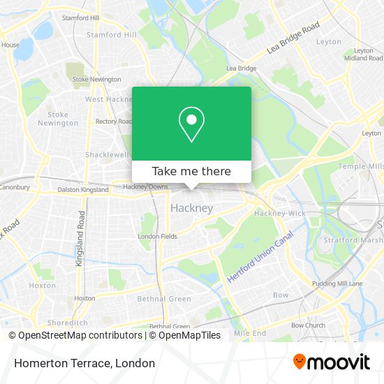 Homerton Terrace map