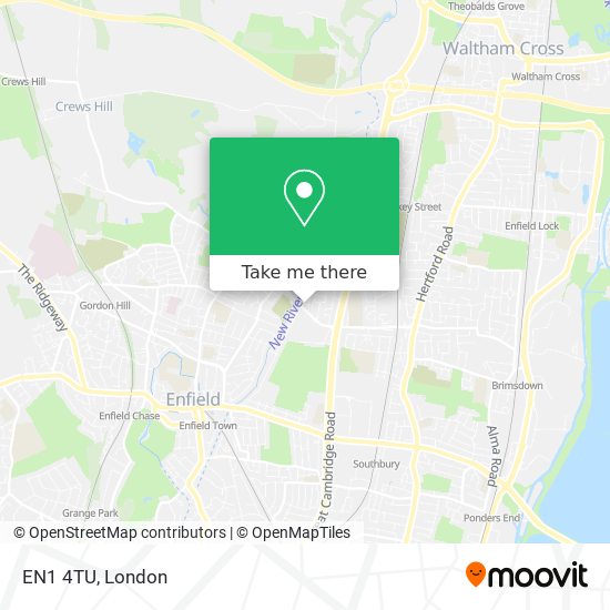 EN1 4TU map