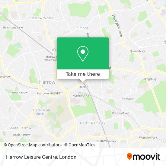 Harrow Leisure Centre map