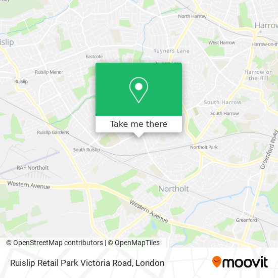 Ruislip Retail Park Victoria Road map