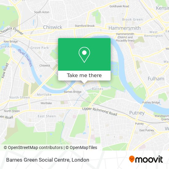 Barnes Green Social Centre map