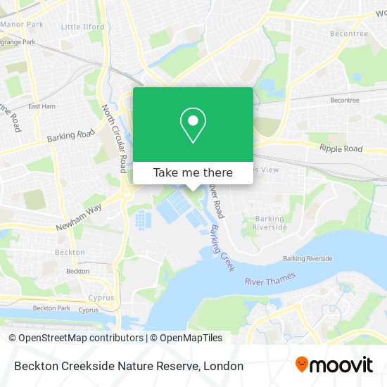 Beckton Creekside Nature Reserve map
