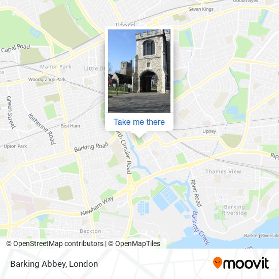 Barking Abbey map